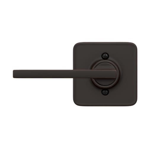 Image of SCHLAGE Latitude Non-Turning Dummy Door Handle, Reversible, Aged Bronze | Non-turning dummy lever door handle with no latch or lock, Decorative pull, One sided, Easy to install, Certified durability