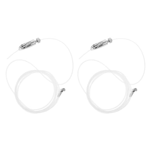 CALLARON Ganchos para Colgar Cuadros de Acero Inoxidable Alambre y Riel Ajustable, Sistema para Colgar Cuadros Marco en Galerías, Estudios y Decoración de Paredes, 2 Juegos