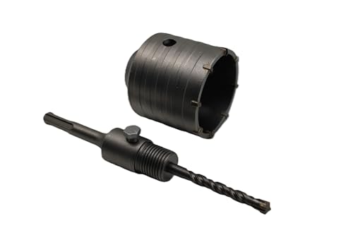 TR-TOOLS 68mm Bohrkrone SDS Plus- verstärkte Bauart - Hammerschlagfest - 4 Schneiden Zentrierbohrer - Dosenbohrer - Bohrkrone Steckdose für Mauerwerk und Beton