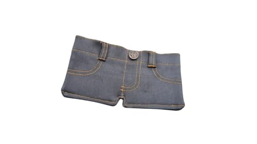 Image of Men's Denim Wallet - Slim Bifold Mini Jeans Style Fabric Wallet with Pocket | Lightweight Compact Card Holder & Cash Organizer | Casual Blue for Men Unisex (Grey)