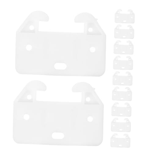 SHINEOFI 20 Piezas Guías de Cajón de Plástico Montaje Inferior Accesorios de Fijación Muebles de Cocina y Oficina Estabilizador Duradero Instalar