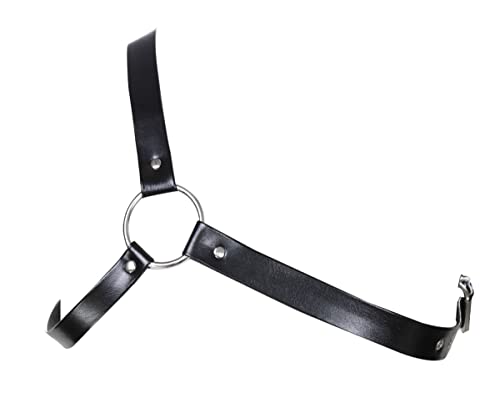 Men's Black Leather Body Chain Chest Harness Belt Shoulder Straps Adjustable Buckle Straps Costume Party Carnival3