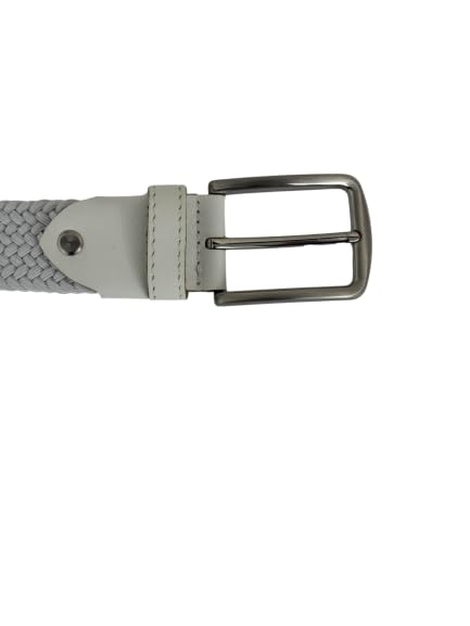 HOLE IN 1 Golf Belts for Men – White Stretch Belt for Ultimate Comfort – Braided Belt - Elastic Woven Belt2