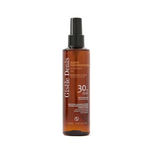 GISÈLE DENIS - Aceite Fotoprotector SPF 30, 200 ml, Amplio Espectro, Protección Solar, Ingredientes de Origen Natural, Resistente al Agua, Fórmula Vegana