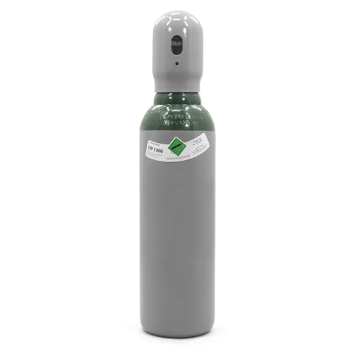 Argon Gasflasche 5L gefüllt | 150 bar | Hochreines Argon 4.8 (99 998%) | Schutzgas für WIG/TIG/MIG-Schweißen ideal für Edelstahl & Aluminium | Industrielle Anwendungen