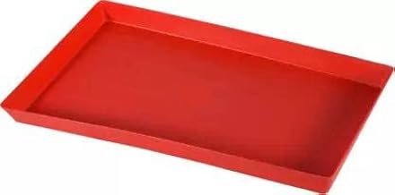 TOVOKART Plastic Inverter Battery Tray [ONLY For Tall Tubular Battery] Rectangular Shape For Placing Under The Battery For Safety And Protection Of Floor From Spillage. (Red Colour)