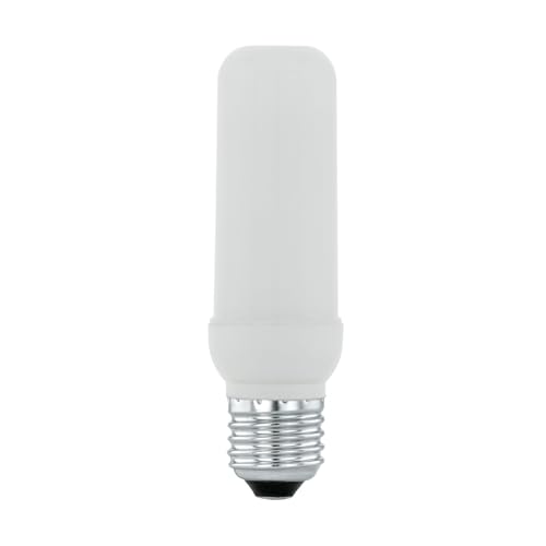 EGLO E27 LED mit Flammeneffekt, Flammen Glühbirne in Röhrenform, 3 Watt, 90 Lumen, Deko-Leuchtmittel warmweiß, 1600k, Glühlampe T40, Ø 4 cm