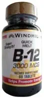 Vitamina B-12 3000mcg 60 Comprimidos Windmill