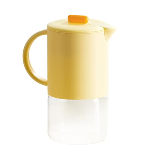 Hlagmix Jarra de agua de vidrio | Jarra de vidrio resistente al calor de 1500 ml, jarra dispensadora de bebidas para bebidas calientes/frías, almacenamiento de líquidos, refrigerador, café, cócteles