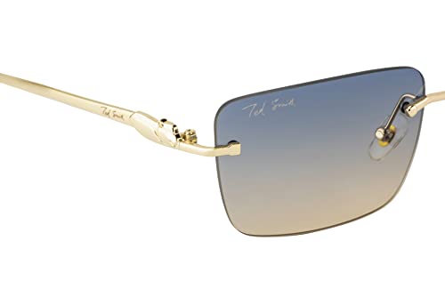 Image of Ted Smith Men's Women's UV Protection Metal Square Sunglasses
