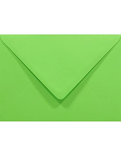 Netuno 1000x Green Coloured envelopes B6 125 x 175 mm 4.9 x 6.9 in 80gsm Rainbow Decorative Invitation Envelope Colourful envelopes for Weddings Letters Greeting Cards Birthdays Invitations