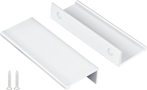 Image of Peaha 20 Pack Kitchen Cabinet Handles 3 inch White Drawer Pulls Edge Pulls