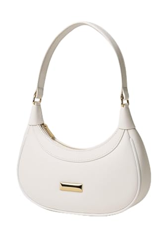 Bolsa Feminina Meia Lua, Elegante, Casual, Festa, Modinha, Tiktok (BRANCO)