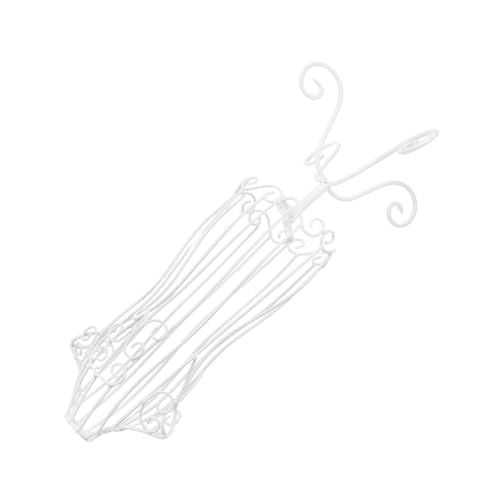 HANABASS Pet Clothes Display Rack Clothing Rack Clothes Hangers Small Holder Doll Clothes Hanger Dress Form Shelf Display Racks for Vendor Events Clothing Display Stand Mini Shop Iron White