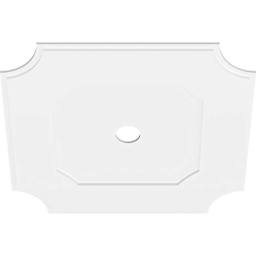 Image of Ekena Millwork CMP40LE-04000 Locke Architectural Grade PVC Contemporary Urethane Ceiling Medallions 40 inchOD x 4 inchID x 24 inchC x 1 inchP