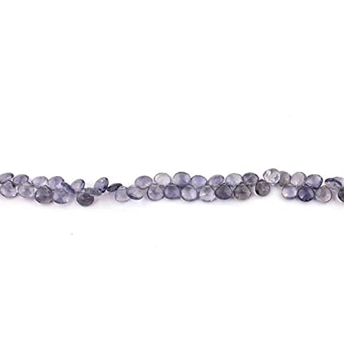 Perles iolite cœur 7mm pour atelier bijoux bohèmes