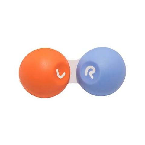 SPORTS WORLD VISION Contact Lens Travel Storage Flat Cases Soft Grip Bulk Buy Box Screw Top Marked R & L | 1 Pcs Per Order Cover