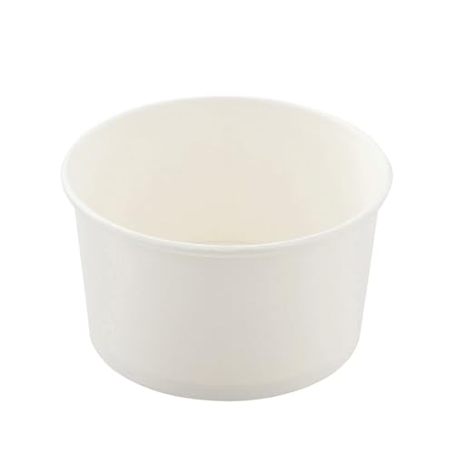 Image of Coppetta 8-Ounce Dessert Cups, 50 Disposable Ice Cream Cups - Lids Sold Separately, Sturdy, White Paper Frozen Yogurt Bowls, For Hot And Cold Foods, Perfect For Gelato Or Mousse - Restaurantware