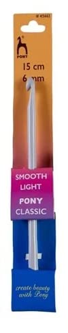 Pony Classic 15 cm 6 mm Plastic Crochet Hooks Grey-image-17