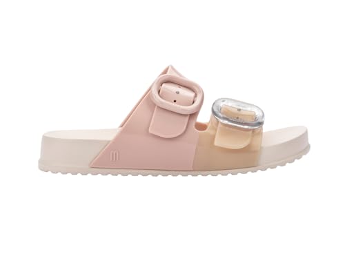 Image of mini melissa Cozy Jelly Slides for Kids - Slip-on Jelly Shoes, Slip On Sandals for Girls, Open Toe Summer Shoes, Adjustable
