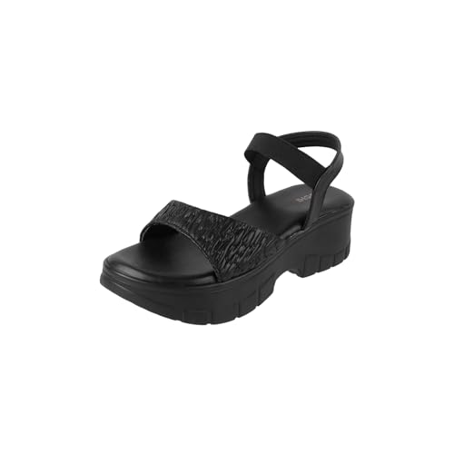 Image of Mochi Women Faux Leather Wedge Heel Fashion Sandal