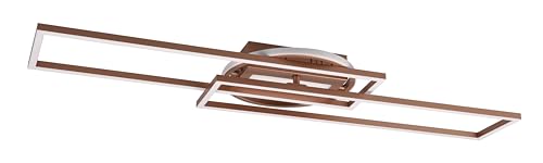Reality Leuchten LED Deckenleuchte Twister R67183165, Metall Coffee, inkl. 30 Watt LED