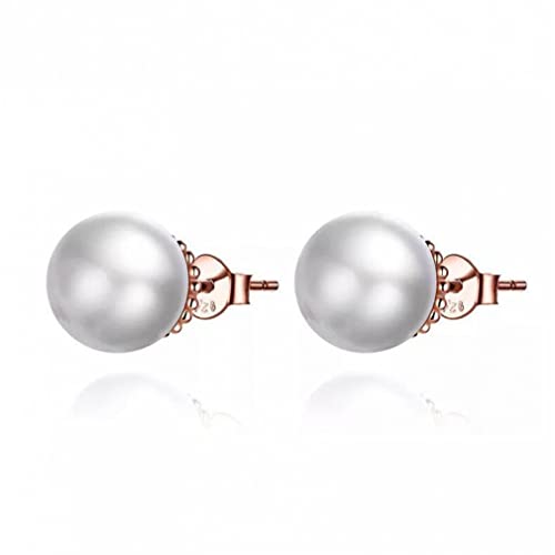 Boucles d'oreilles perles blanches femme anti-allergie oreilles sensibles