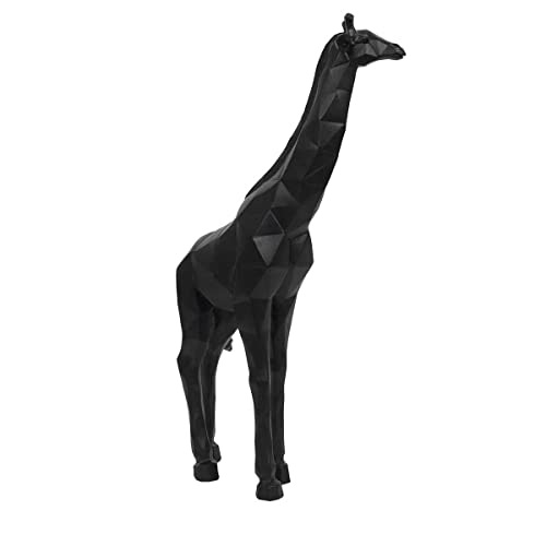 HOME DECO FACTORY - HD1346 Girafe Origami Noir - Statue Décorative Moderne - Conçue pour Salon, Chambre ou Bureau - Design Élégant et Original - Hauteur 40 cm -...