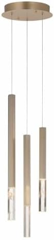 ET2 Diaphane - 23.75 Inch 15W 3 LED Pendant-Gold Finish
