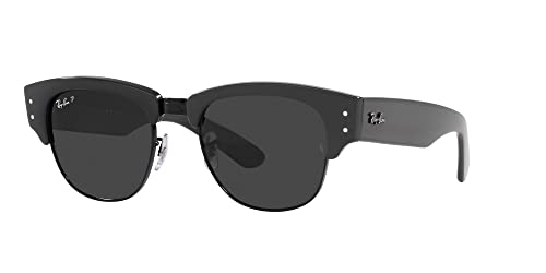Ray-Ban Unisex Sunglasses Grey On Black Frame, Black Lenses, 50MM2
