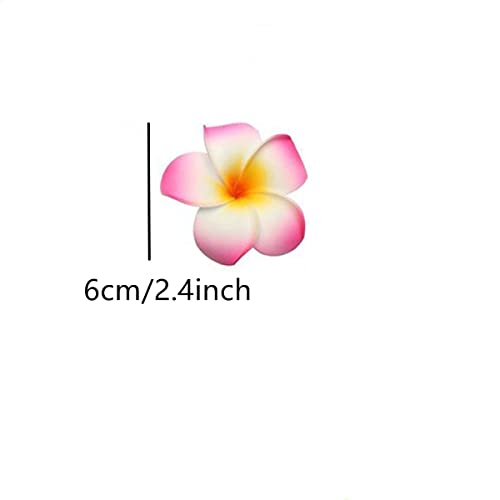 Pinzas para cabello con flores hawaianas, 12 pcs miniatura 2