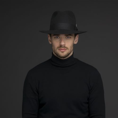 Bailey of Hollywood Gangster Fedora Black, Large
