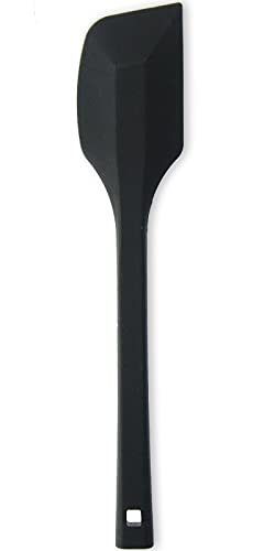 Nagao Tsubamesanjo Silicone Heat Resistant Rubber Spatula, Large, Black, Integrated Mold, Cooking, Confectionery, Made in Japan
