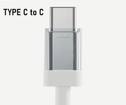Image of Nothing Type C Cable for Phone 2a /Phone2 /Phone 1, 45W Rapidly Charging Laptop /Tablet /Smartphone /Pad /Gaming Console /Mobile and S24 ultra /15 Pro max /S23 USB-C to C Sync Data Transfer Speed Kable, White