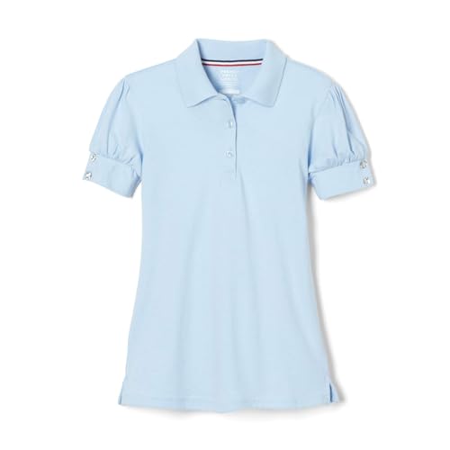 Image of French Toast Girls Puff Sleeve Double Button Polo