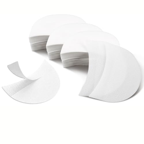 Kootinn 150 Pcs Eyeshadow Shields Eyeshadow Stencil for Prevent Makeup Residue Lint Free Gel Pad for Eyeliner Eyelash Extensions and Lip Makeup (white)