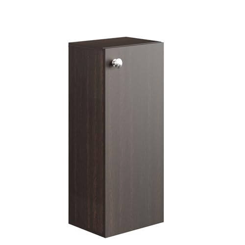 Image of FURNEASER Marbin Modern Engineered Wood Bathroom Storage Cabinet with Door | Wall Mount Utility Organizer for Wash Area, Living Room & Bedroom | Space Saving Multipurpose Unit (Wenge)