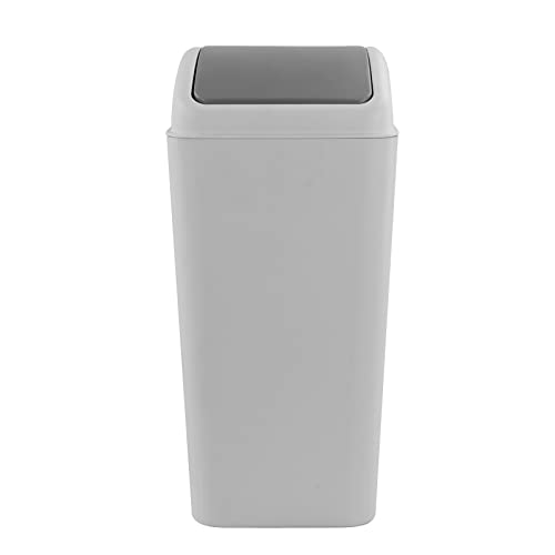 Caneca de basura plástica rectangular con tapa basculante 4.2 gal miniatura 5
