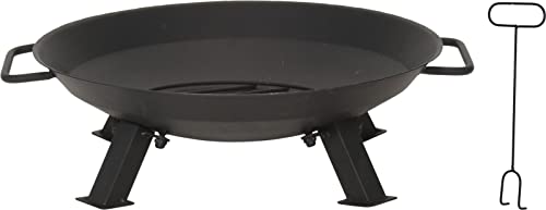 Cuenco para Fuego de Hierro Fundido, 46 cm, Color Negro