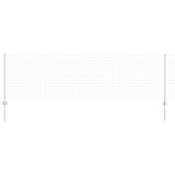 QJBSAVVA Silberner Gartenzaun 1000 x 2,7 x 80 cm aus pulverbeschichtetem Stahl, modularer Maschendrahtzaun mit Pfosten, wetterfeste Begrenzung, modernes Design für Garten, Terrasse und Weide