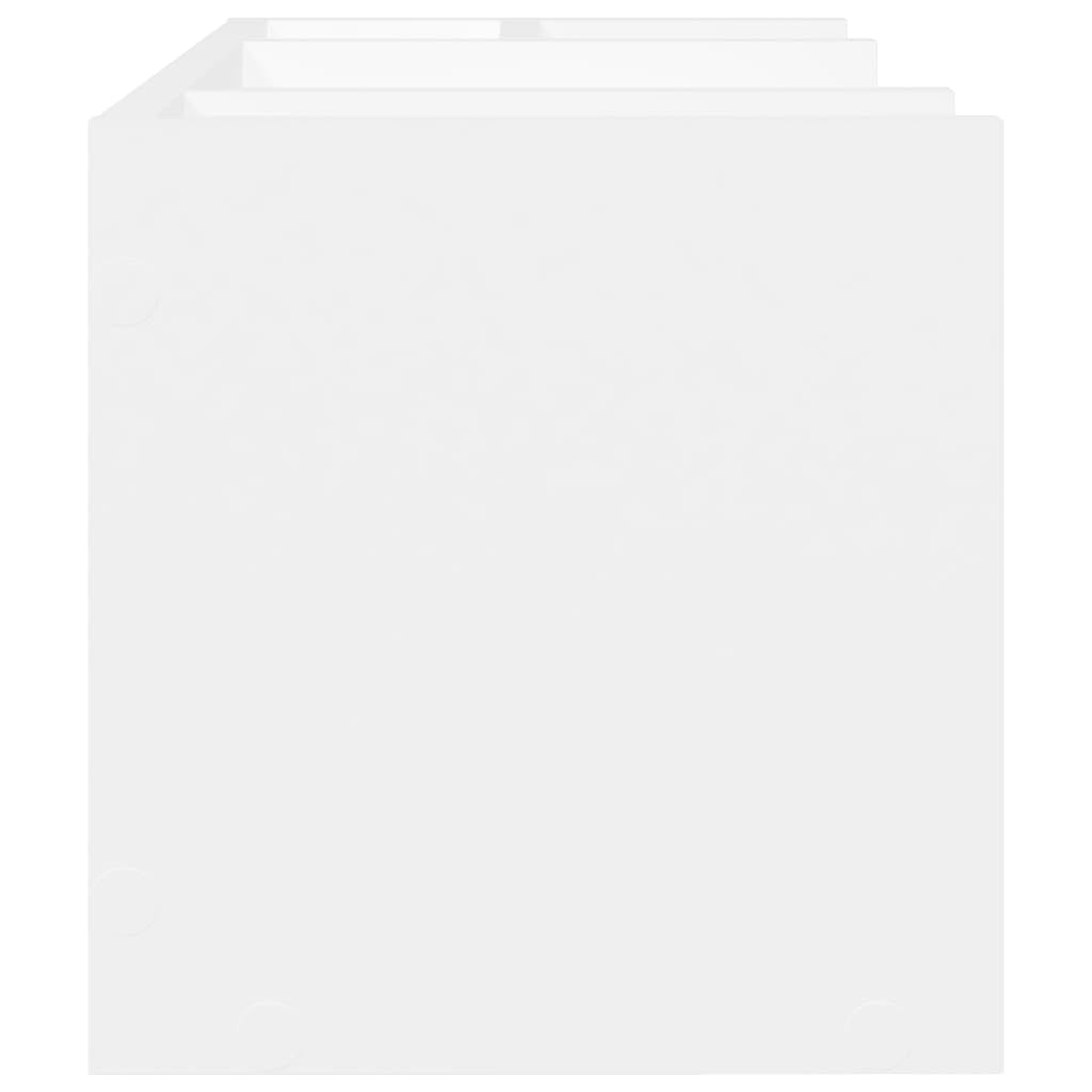 Organizer da Scrivania Bianco 44,5x24x25 cm Legno Multistrato,Organizer da Scrivania,Portaoggetti da Scrivania,Organizer da Scrivania-848038