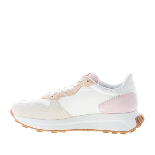 Prezzo di listino Euro: 450 Hogan Donna Sneaker H641 in camoscio e Tessuto Beige Bianco Rosa Color Beige Size 38.5