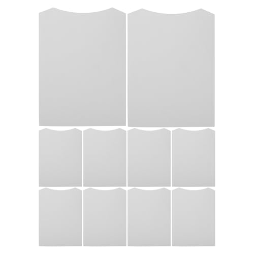 SILENRADAWN Tablero para Doblar Ropa de Cartón de 250 G, Tamaño 23x31 Cm Borde Recto y Cuello Redondo, 10 Piezas, Organizador Compacto para Camisetas, Camisas y Suéteres, Adecuado