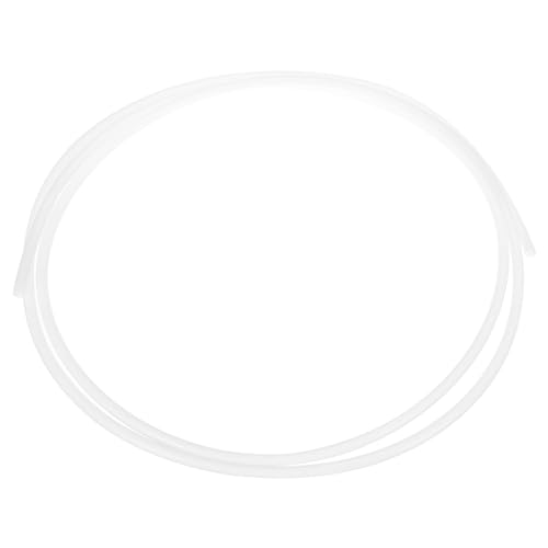 sourcing map PTFE Tubing Hose 200cm/6.56ft Long, 5mm ID 6mm OD High Temperature Tube, Insulating 3D Printer Hose White f