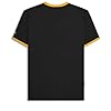 Lambretta Mens Logo Ringer Short Sleeve T-Shirt (UK, Alpha, 3XL, Regular, Regular, Black Gold) #1