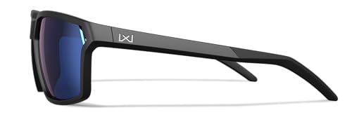 Wiley X WX Sierra Sunglasses Safety Glasses for Men Shatterproof UV Eye Protection for Combat and Shooting Captivate Polarized Blue Mirror Lenses Matte Black Frames4