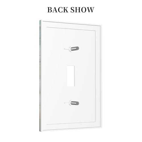 Decorative Light Switch Cover Plate Turtle Starfish Beaches Blue Wood Plank 1 Gang Wall Plate Oversized Single Toggle Wall Cover Plate Jumbo Electrical Switchplate Faceplate