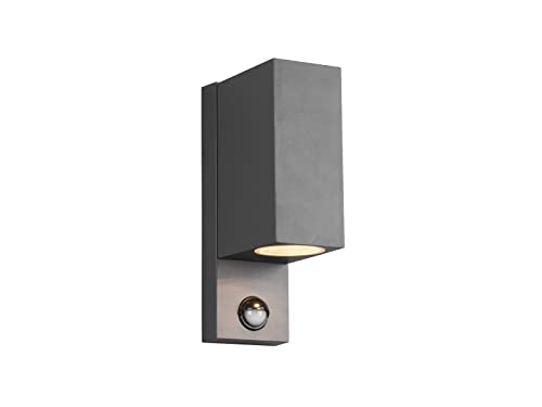 Trio Beleuchtung Eckige LED Außenwandleuchte Up and Down Light mit Bewegungsmelder, Anthrazit Höhe 22cm, Wand Eckig Sensor Cover