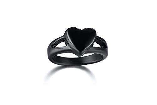 Xuanpai Bracelet Stainless Steel Heart Ash Holder Ring Cremation Urn Memorial Keepsake For Ashes Band For Women Girl,Size 8 #TOP4