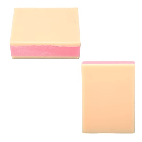 Image of Suture Training Model, Silicon Skin Suture Pad Refill Suture Practice Pad for Suture Kit, 2 Silicone Skin Layers Surgical Skin Injection Practice Pad for Students Doctors